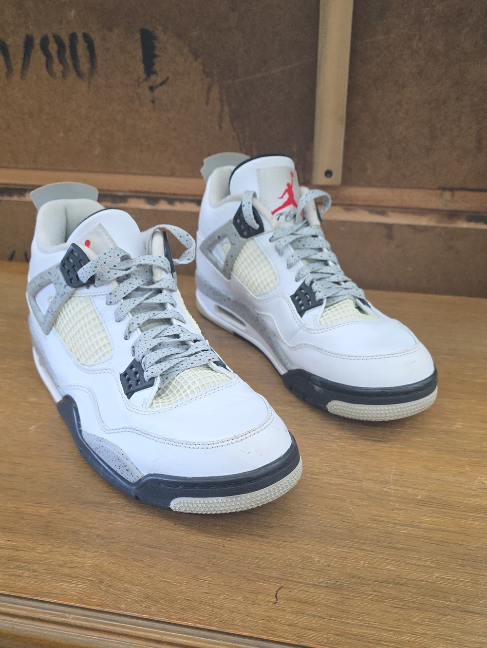 Jordan White with Gray and Red Accents Retro Sneaker Size 11